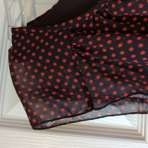 Gorgeous Enfocus Burnt Orange and Brown Polka Dot Dress Size 6 - Picture 3 of 7